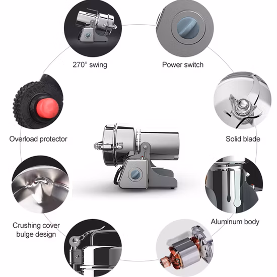 Pulvermühle Elektrische Kurkuma Ingwer Kunststoff Pulver Mais Kurkuma Masala Kaffee Mais Mühle Mühle