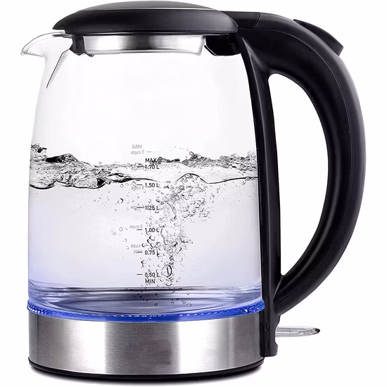 Heiße Verkäufe Glas-Wasserkocher mit einem Blaulicht-Band-Warmwasserbereiter